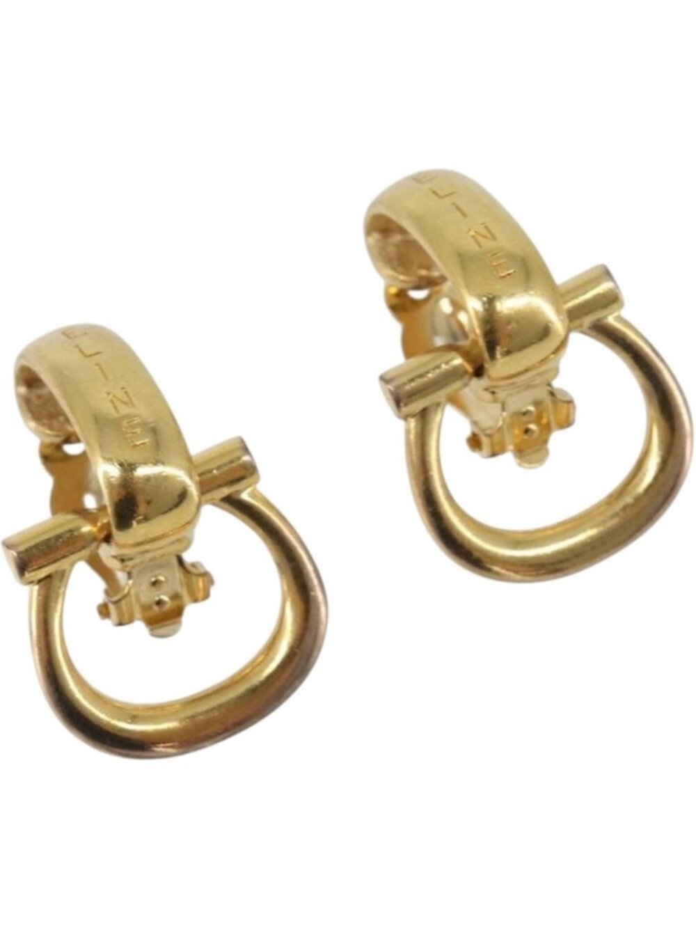 CELINE Earring Metal Gold Tone